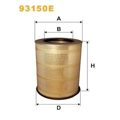 Kuva WIX FILTERS 93150E Ilmansuodatin 411 332 Suodatinpanos VOLVO: FH 12,