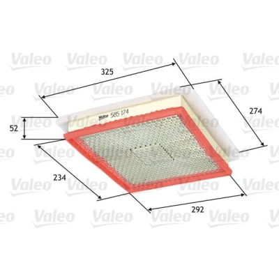Kuva VALEO 585174 Ilmansuodatin 51 234 293 Suodatinpanos Esisuodattimella OPEL: Astra H Caravan, G CC, Hatchback