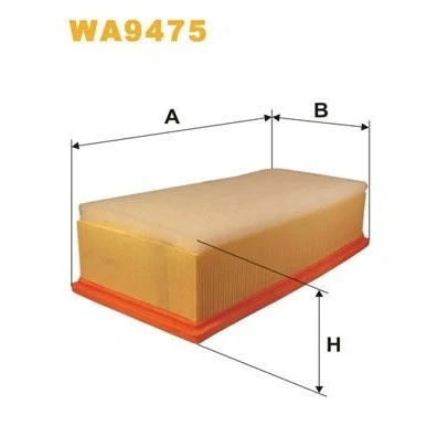 Kuva WIX FILTERS WA9475 Ilmansuodatin 84mm 145mm 305mm Suodatinpanos TOYOTA: Avensis II Station Wagon, Corolla Verso, Sedan