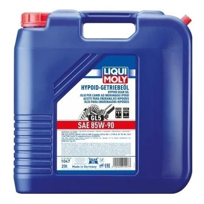 Kuva LIQUI MOLY 1047 Vaihteistoöljy 85W 90 20 TOYOTA: HILUX 6 Pick up, Corolla VIII Sedan, Hiace 4 Bus, MERCEDES BENZ: E sarja T modell, 190, C Sedan