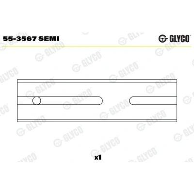 Kuva GLYCO 55 3567 SEMI Laakerin holkki, kiertokanki VOLKSWAGEN: GOLF 2