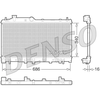 Kuva DENSO DRM36015 Jäähdytin 686 340 16 SUBARU: Outback IV