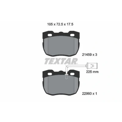 Kuva TEXTAR 2145905 Jarrupalat kulumisvaroitinkoskettimella LAND ROVER: Discovery 1