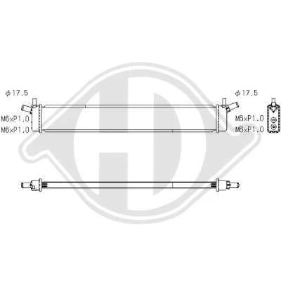 Kuva DIEDERICHS DCM3890 Jäähdytin Alumiini 600 90 22 Automaattivaihteisto TOYOTA: Auris Hatchback