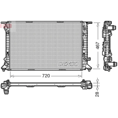 Kuva DENSO DRM02021 Jäähdytin 720 467 28 AUDI: A4 B8 Sedan, A5 Coupe