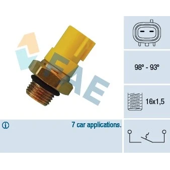 Kuva Lämpökytkin, jäähdyttimen puhallin SUZUKI SWIFT Sedan II, VITARA Cabrio OE 17600 70821, 17680 60B10, 70B10