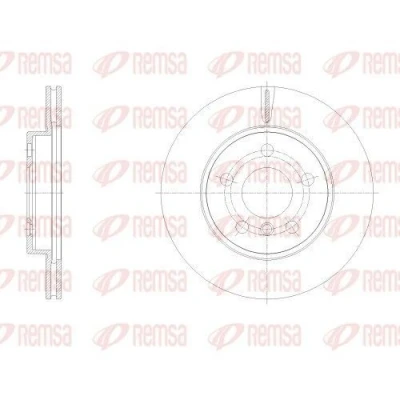 Kuva REMSA Jarrulevy BMW: Etuakseli 280mm 20mm 5 Tuuletettu 62532.10 34116861649,34116866293,6861649,6866293 Jarrulevyt
