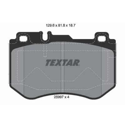 Kuva TEXTAR 2599701 Jarrupalat Kulumisenilmaisemelle MERCEDES BENZ: C sarja T modell, Sedan, Coupe
