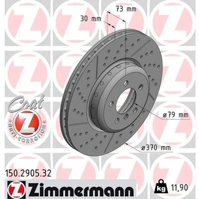 Kuva ZIMMERMANN FORMULA F COAT Z 150.2905.32 Jarrulevyt BMW: 3 Touring, Sedan, 1 Hatchback