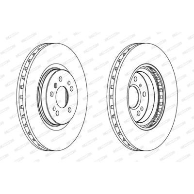 Kuva FERODO PREMIER Coat+ disc DDF1533C 1 Jarrulevyt 330 32 5 Tuuletettu pinnoitettu ilman ruuveja MERCEDES BENZ: ML sarja, R sarja