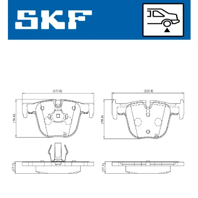 Kuva SKF VKBP 90508 Jarrupalat Kulumisenilmaisemelle