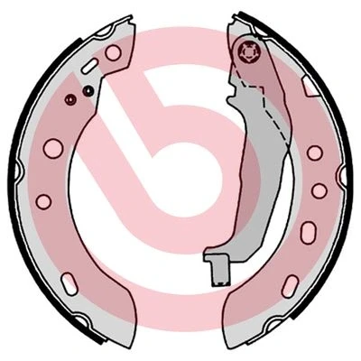 Kuva BREMBO S 56 551 Jarrukengät 180 27 Seisontajarrukahvalla NISSAN: MICRA 2
