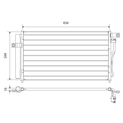 Kuva VALEO 812668 Ilmastoinnin Lauhdutin Vedenerottimella Alumiini 348