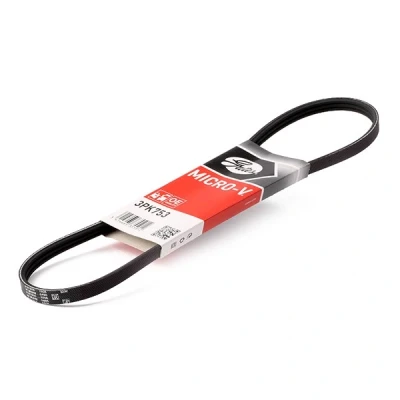 Kuva GATES Micro V 3PK753 Moniurahihna 753 3 Polyesteri, EPDM (eteenipropeeni dieeni kumi) RENAULT: CLIO 2, TWINGO 1, LAND ROVER: Freelander I SUV