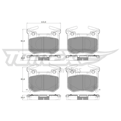 Kuva TOMEX brakes TX 52 48 ABS Anturi Etuakseli, oikea passiivi sensori 905mm TOYOTA: Avensis II Station Wagon, Sedan, Corolla IX Hatchback