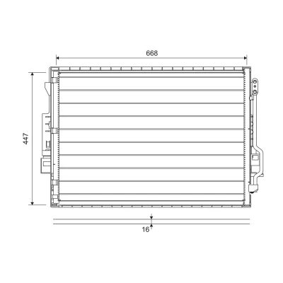 Kuva VALEO 822643 Ilmastoinnin Lauhdutin ilman vedenerotinta 14 Alumiini 447
