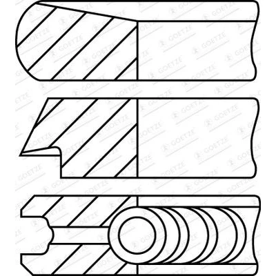 Kuva GOETZE ENGINE 08 452400 00 Männänrenkaat 73,5 FORD: FOCUS 3 Turnier, 3, B Max