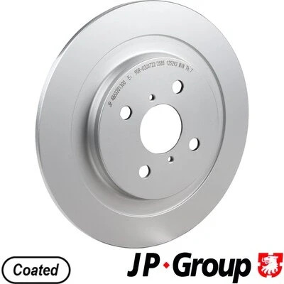 Kuva JP GROUP 4863201300 Jarrulevyt Taka akseli 278 9 4 täysi pinnoitettu TOYOTA: Yaris II Hatchback, III Hatchback