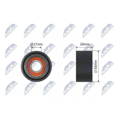 Kuva Kiristysrulla, kiilahihna BMW 5 [E60, F10], Gran Turismo [F07], Touring [E61, F11], X3 [E83] OE 11 28 7 800 334, 11287800334, 334