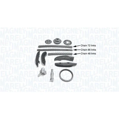 Kuva MAGNETI MARELLI 341500001390 Jakoketjusarja Tiivisteillä Yksinkertainen BMW: 3 Sedan, Touring, 5 Touring
