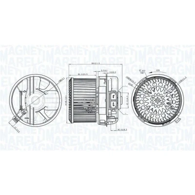 Kuva MAGNETI MARELLI 069412272010 Sähkömoottori, Sisätilanpuhallin 12