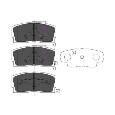 Kuva KAVO PARTS KBP 1501 Jarrupalat akustisella kulumavaroittimella DAIHATSU: CHARADE 3, 3 Stufenheck