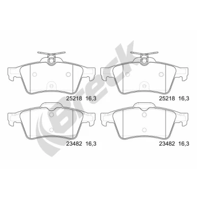 Kuva BRECK 25218 00 702 Jarrupalat PEUGEOT: 508 I SW, Sedan, SW Van / Farmari