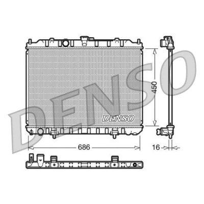 Kuva DENSO DRM46004 Jäähdytin Alumiini 450 686 16 NISSAN: X Trail