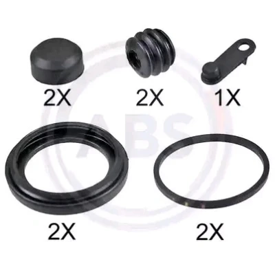 Kuva Korjaussarja, jarrusatula, Etuakseli MERCEDES BENZ, RENAULT, RENAULT TRUCKS, VW OE 2E0 615 101A( ), 102A( 105A( )