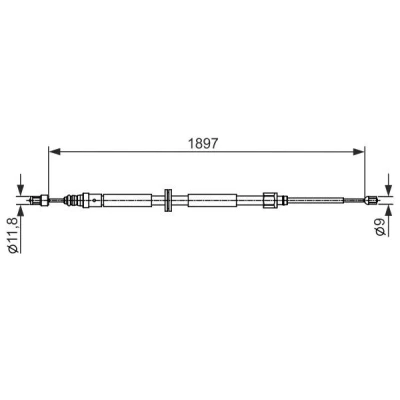 Kuva BOSCH 1 987 482 433 Käsijarruvaijeri 1897