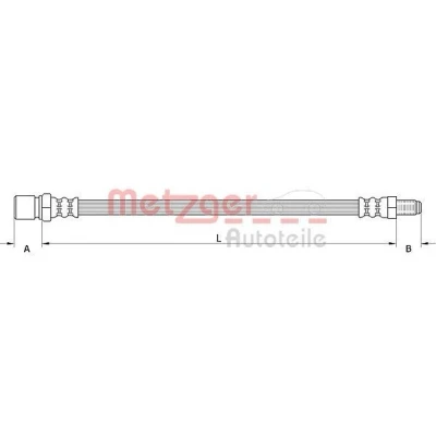 Kuva METZGER 4111548 Jarruletku Etuakseli, vasen, oikea 403 OPEL: Corsa E Hatchback