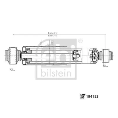 Kuva FEBI BILSTEIN 194153 Iskunvaimentimet NISSAN: NV400 Bussi, Van, OPEL: Movano B RENAULT: MASTER 3 Kasten