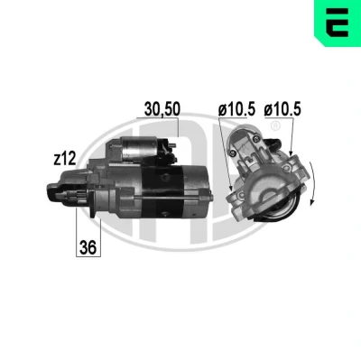 Kuva ERA 220865A Starttimoottori 12 2,5 FORD: Ranger Mk3