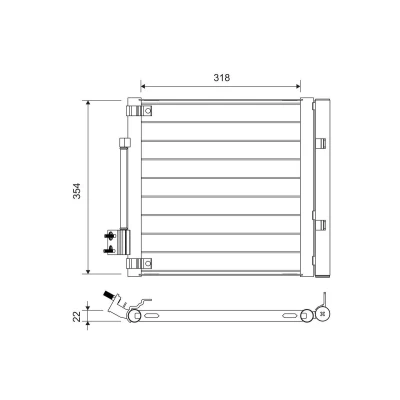 Kuva Kondensaattori, ilmastointilaite TESLA MODEL S OE 600761300B, 6007613 00 B