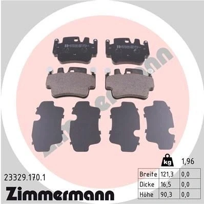 Kuva ZIMMERMANN 23329.170.1 Jarrupalat Kulumisenilmaisemelle Valokuva vastaa toimituslaajuutta PORSCHE: Boxster, 911 Coupe, Cabriolet