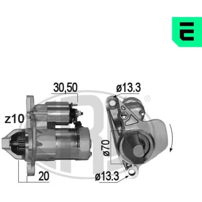 Kuva ERA 220847 Starttimoottori 12 1 10 NISSAN: Qashqai / Qashqai+2 I, RENAULT: MEGANE 3 Grandtour, 3, CLIO