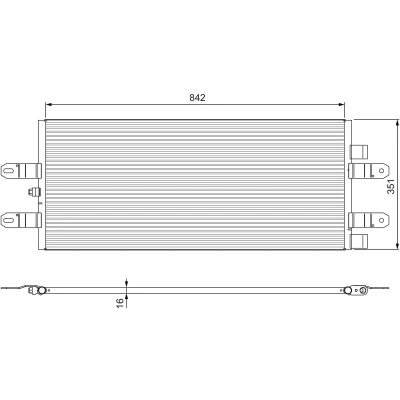 Kuva VALEO 815093 Ilmastoinnin Lauhdutin ilman vedenerotinta Alumiini 842 R 134a