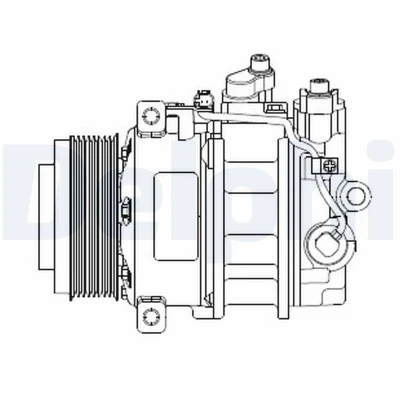 Kuva DELPHI CS20378 Ilmastoinnin Kompressori 7SEU17 PAG 46 kompressoriöljyllä MERCEDES BENZ: ML sarja, R sarja