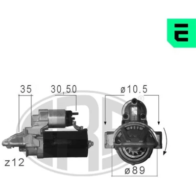 Kuva ERA 220680A Starttimoottori 12 1,7 FORD: Transit Mk6 Van, Bussi, Flatbed Kuorma auto/Alusta