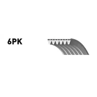 Kuva SNR CA6PK805 Moniurahihna 805 6 FORD: FOCUS 2 Kombi, 3 Turnier, FIESTA 5, PEUGEOT: 206 Hatchback, 307 SW, 208 I VOLVO: V50, S40 II