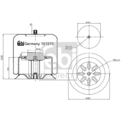Kuva FEBI BILSTEIN 101270 Metallipalje, ilmajousitus