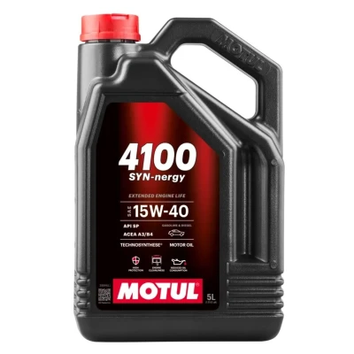 Kuva Motul 4100 Syn nergy 15W 40 5l Moottoriöljy 113158 VOLKSWAGEN: Transporter 5, Multivan 5 (7HM, Passat B6 Variant, TOYOTA: Avensis III Farmari