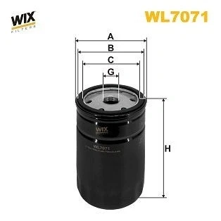 Kuva WIX FILTERS WL7071 Öljynsuodatin 3/4 16 UNF Ruuvattava suodatin VOLKSWAGEN: Passat B5 GP Variant, B6 Golf 5, AUDI: A4 B7 Avant