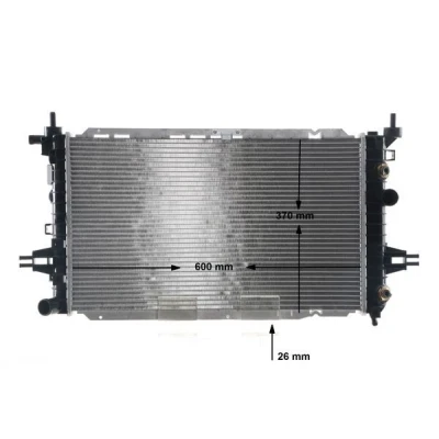 Kuva MAHLE ORIGINAL CR 2105 000S Jäähdytin 600 370 26 Jäähdytysrivat juotetut OPEL: Zafira B