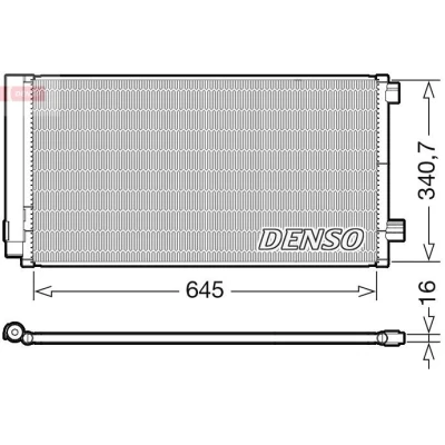 Kuva DENSO DCN06020 Ilmastoinnin Lauhdutin Vedenerottimella R 134a
