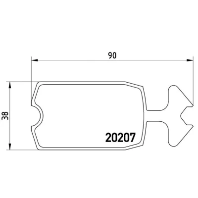 Kuva BREMBO P 61 002 Jarrupalat Ilman kulumisenilmaisinta tarvikkeita CITROËN: 2CV Sedan