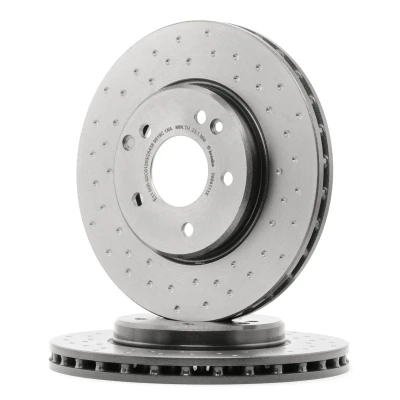 Kuva BREMBO XTRA LINE 09.8411.1X Jarrulevyt 288 25 5 rei&#039;itetty/tuuletettu sisältä pinnoitettu hiiliteräs Ruuveilla MERCEDES BENZ: C sarja Sedan