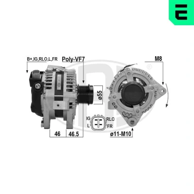 Kuva Laturi TOYOTA CAMRY Sedan, RAV 4 III OE 27060 28300, 28301, 28310