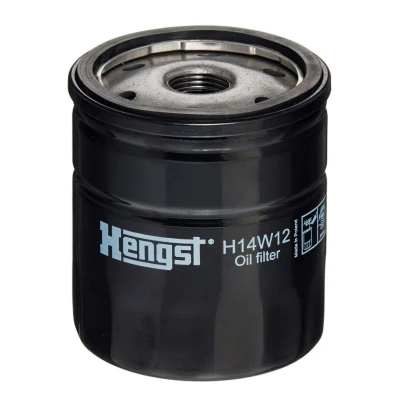 Kuva HENGST FILTER H14W12 Öljynsuodatin 3/4 16 UNF Ruuvattava suodatin FIAT: 127 Hatchback, 131 Sedan, Tempra ALFA ROMEO: 155, Giulietta 75