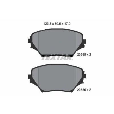 Kuva TEXTAR 2358501 Jarrupalat Ei kulumisenilmaisimelle TOYOTA: RAV4 II SUV